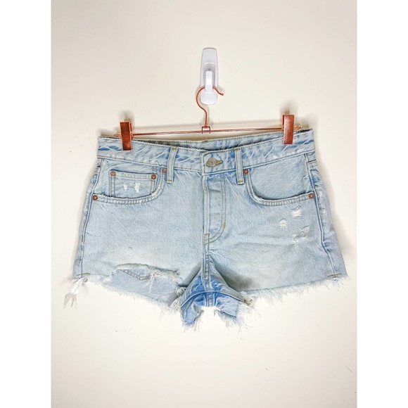 Free People Good Times Relaxed Denim Shorts in Vibes Size 26 - Picture 3 of 6